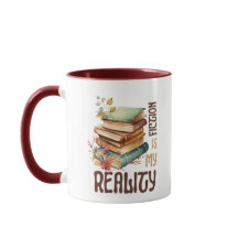 Fiction Lover Mug – Funny Book Quote Coffee Mug