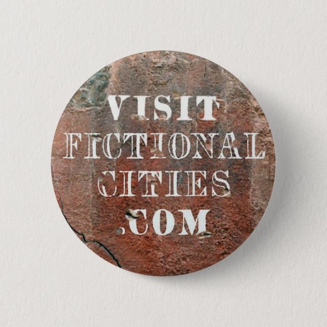 Fictional Cities wall badge 2 Inch Round Button (Front)