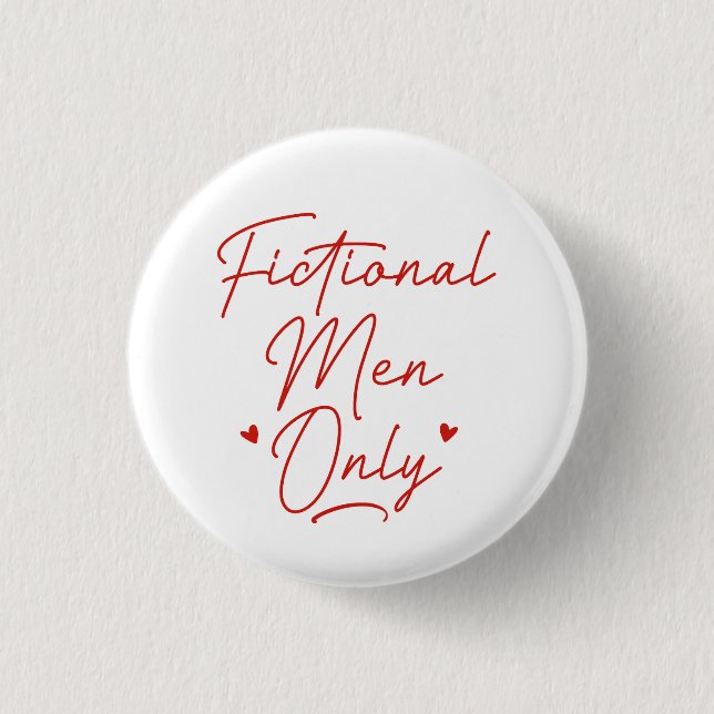 Fictional Men Only 1 Inch Round Button (Front)