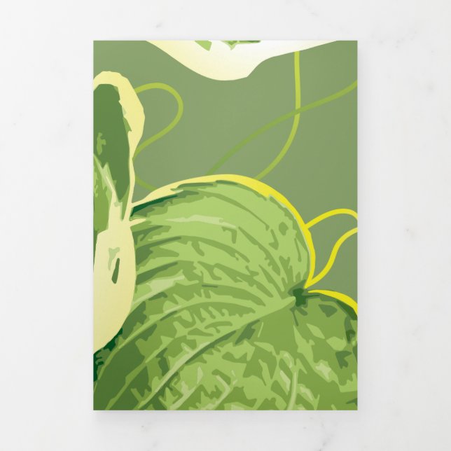 Ficus Plant 5 Tri-Fold Holiday Card (Cover)