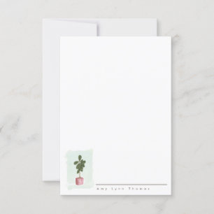 FIDDLE LEAF FIG Personalized Stationery Note Card
