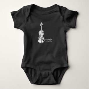 Fiddle Not Violin Bluegrass Country Music Gift Baby Bodysuit
