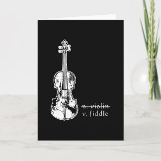 Fiddle Not Violin Bluegrass Country Music Gift Card