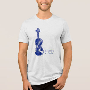 Fiddle Not Violin Bluegrass Country Music Gift Tri-Blend Shirt