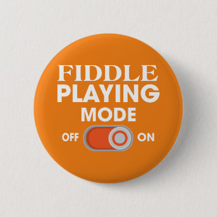 Fiddle Playing  2 Inch Round Button