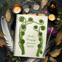 Fiddlehead Ferns Art Custom Spring Journal
