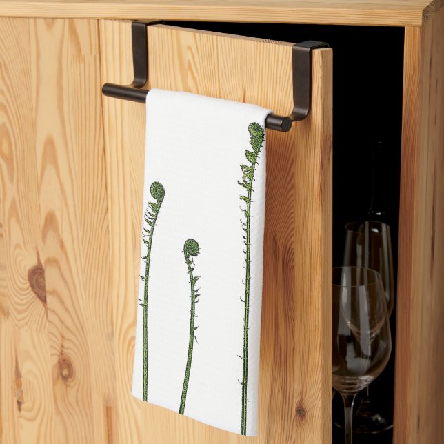Fiddlehead Ferns Kitchen Towel (Thirds Fold)