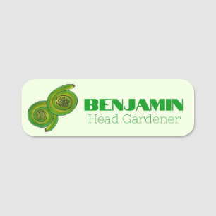 Fiddleheads Fiddlehead Ferns New England Maine ME Name Tag