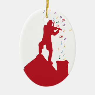 Fiddler ceramic ornament