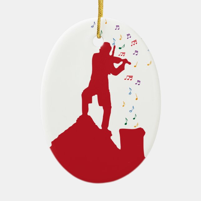 Fiddler  ceramic ornament (Front)