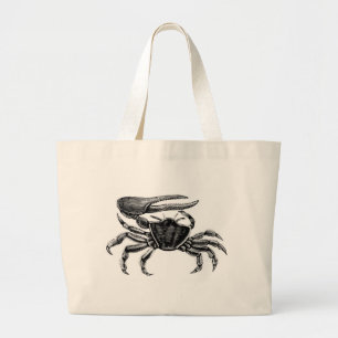 Fiddler Crab Drawing Large Tote Bag