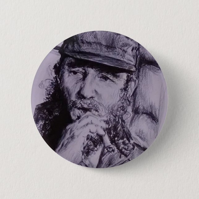 Fidel Castro 2 Inch Round Button (Front)
