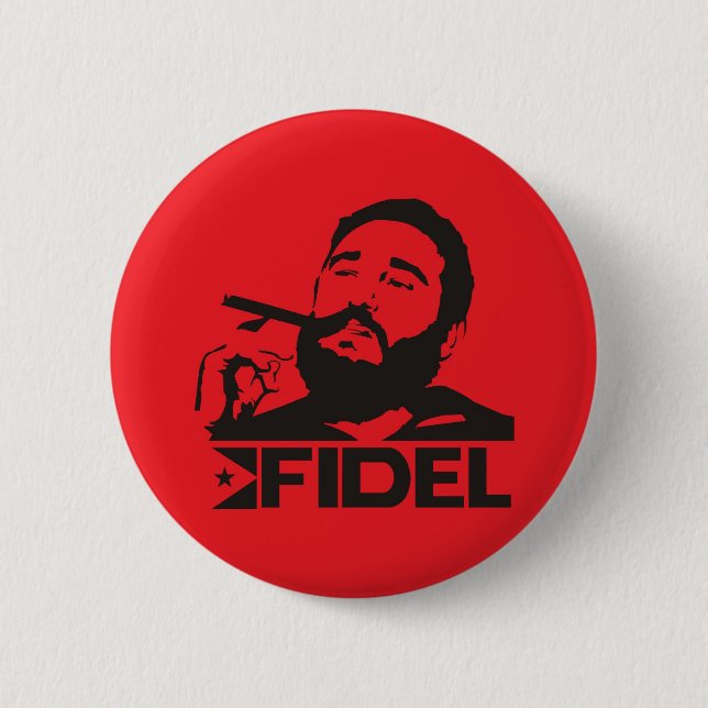Fidel Castro 2 Inch Round Button (Front)