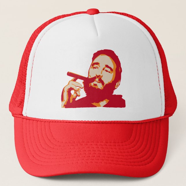 Fidel Castro avec le casquette de portrait de (Devant)