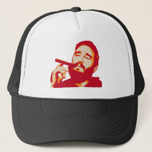 Fidel Castro avec le casquette de portrait de