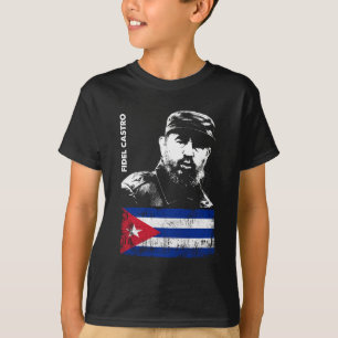 Fidel Castro Cuba Revolution Cuban Flag T-Shirt