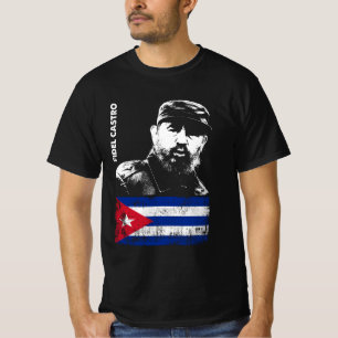 Fidel Castro Cuba Revolution Cuban Flag T-Shirt