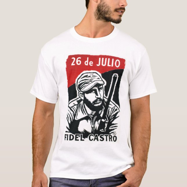 Fidel Castro Cuban Revolution Movement Propaganda T-Shirt (Front)