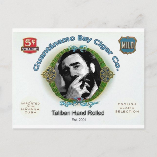 Fidel Castro Guantanamo Bay Cuba Cigar Company Postcard (Front)
