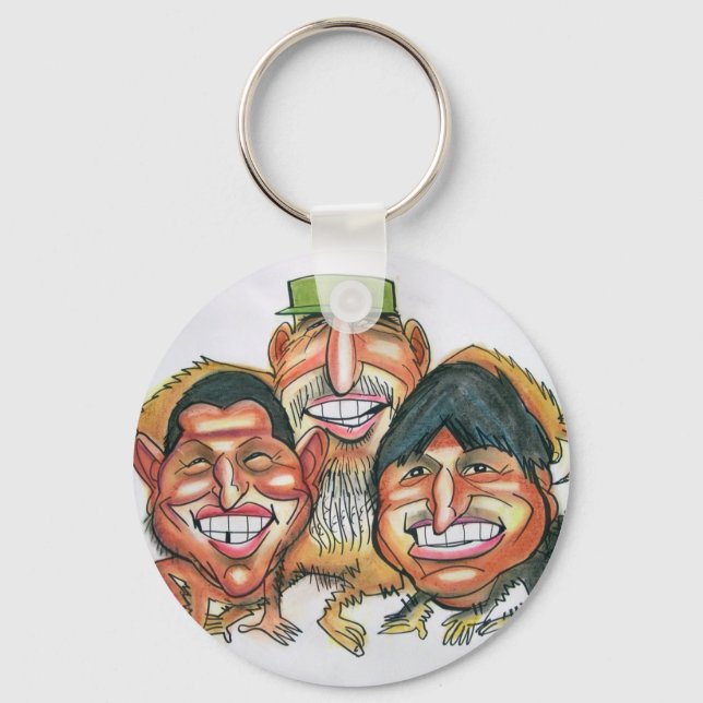 fidel castro,hugo chavez, evo morales keychain (Front)