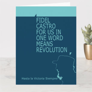 Fidel Castro, Presidente, Revolution, Cuba, Havana Card
