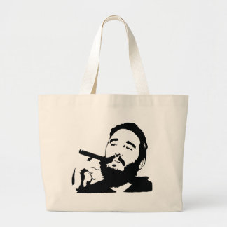 Fidel Castro with Cigar Portrait Tote Bag