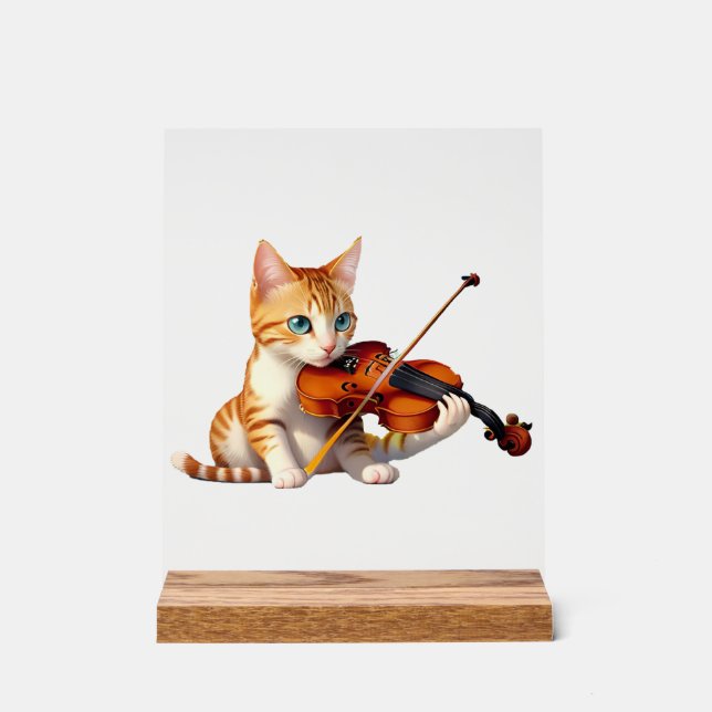 Fidel Kitty Acrylic Sign (Front)