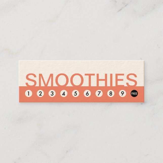 fidélité audacieuse de client de SMOOTHIES (Devant)