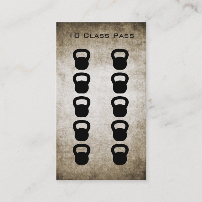 Fidélité Carte de passage de classe de la forme physique 10 (Devant)