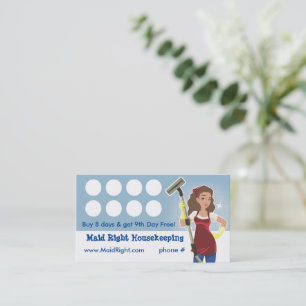 Fidélité Carte de perforation de service de ménage
