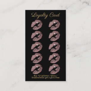 Fidélité Carte de perforation - Parties scintillant Rose