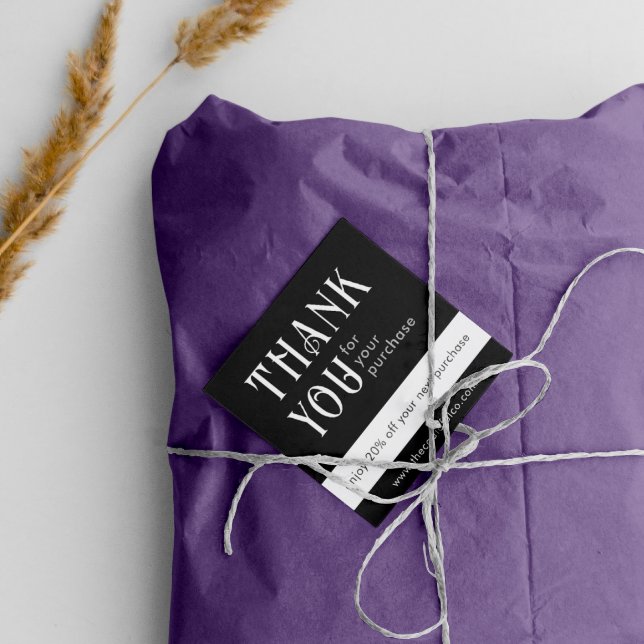 Fidélité Carte de réduction Carré noir (Créateur téléchargé)