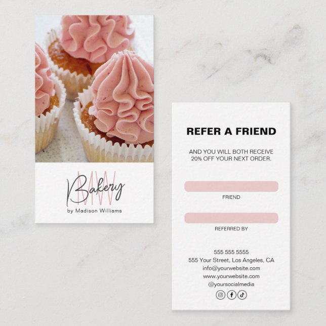 Fidélité Carte de Référence d'Entreprise avec Logo Monogram (Devant / Derrière)