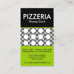 Fidélité carte de timbre de pizzeria
