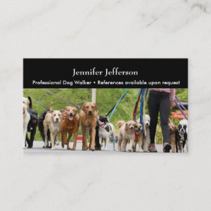 Fidélité Carte de visite de marche de chien
