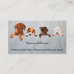 Fidélité Carte de visite de marche de chien drôle