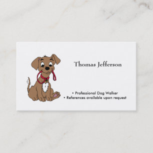 Fidélité Carte de visite de marche de chien drôle