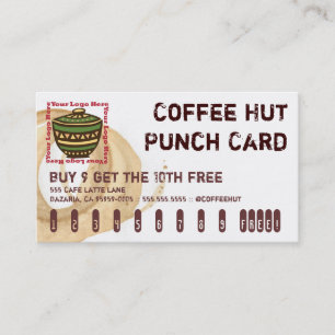 Fidélité Carte perforée de boissons de logo de tache de