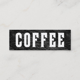 Fidélité Carte perforée renversée de café de mot de style