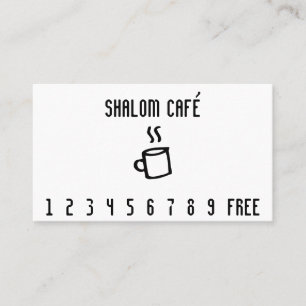 Fidélité Carte perforée tasse de café de schéma