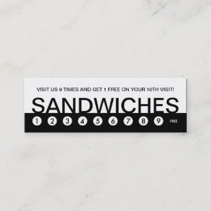 fidélité client de bold SANDWICHES