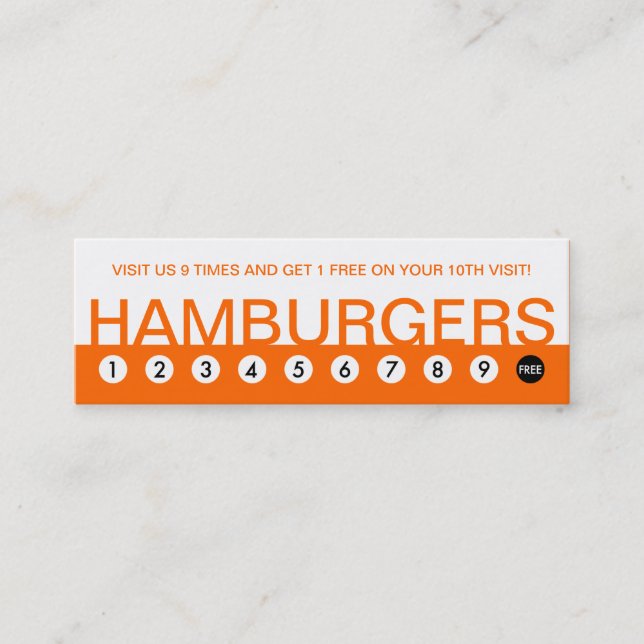 fidélité client HAMBURGERS audacieuse (Devant)