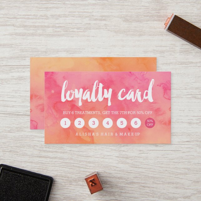 Fidélité de corail d'aquarelle de rose moderne de (Devant/Arrière en situation)