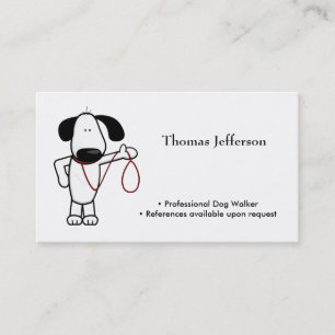 Fidélité Funny Carte de visite de marche chien