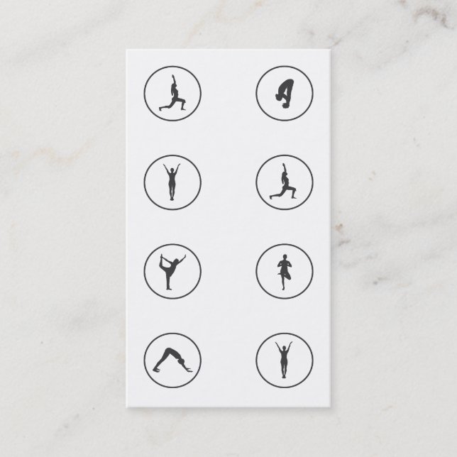 Fidélité Passage de classe du carte de visite 8 de yoga (Devant)