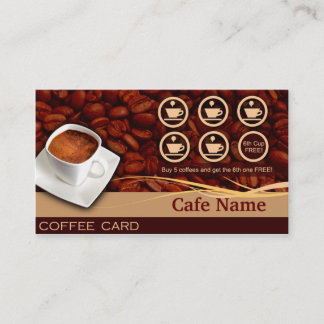 Fidélité Récompenses de café et carte de visite - café