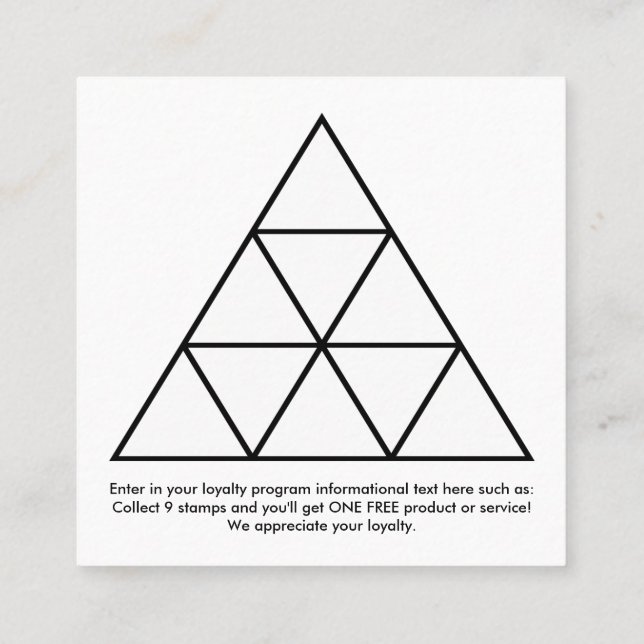 fidélité triangle récompense carré (Dos)