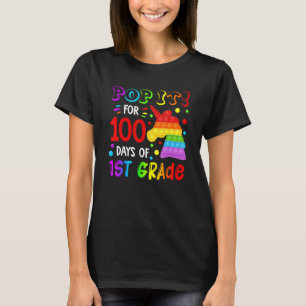 Fidget Pop It Unicorn 100th Day Of 1st Grade For G T-Shirt