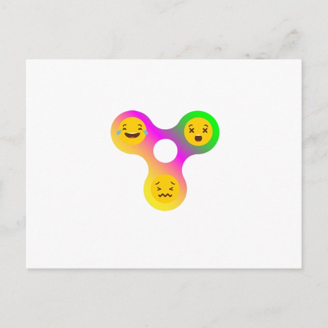 Fidget Spinner Emoji s Funny Gift Postcard (Front)