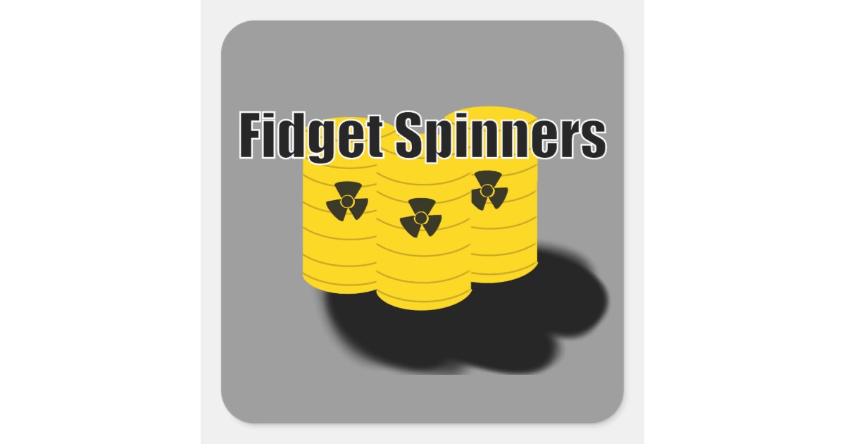 Spinner Sticker Fidget spinners square sticker | Zazzle